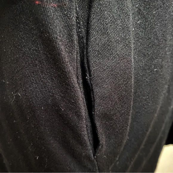 HEIMISH USA strappy neck sharkbite hem knit oversize tunic top side pockets L - Picture 3 of 6